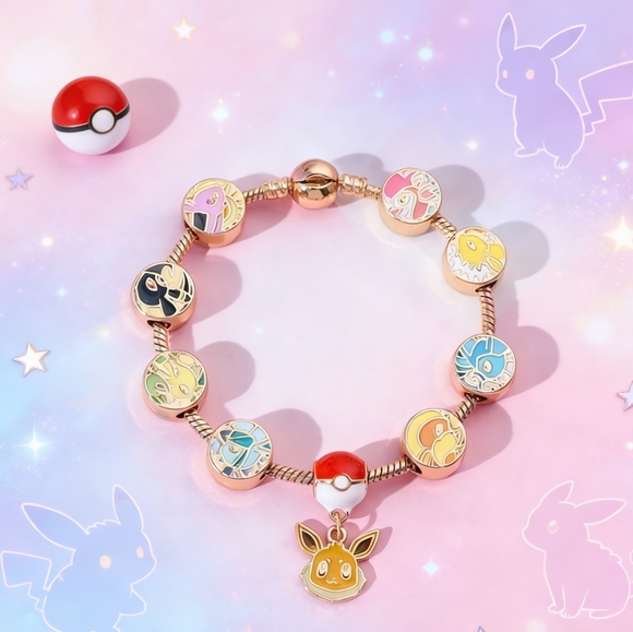 Pokemon Jewelry - Pokémon Eevee Evolution Collector Charm Bracelet